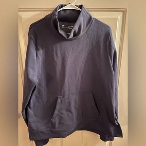 Women’s Under Armour XL high neck sweatshirt. Heather grey/blue with shimmer.